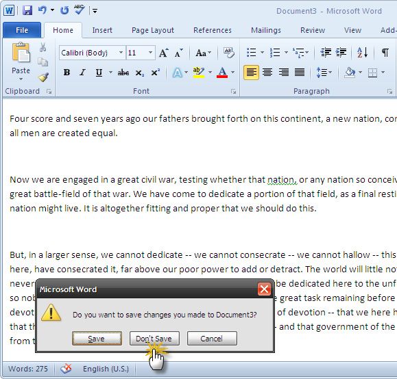 recover word document saved over 2010
